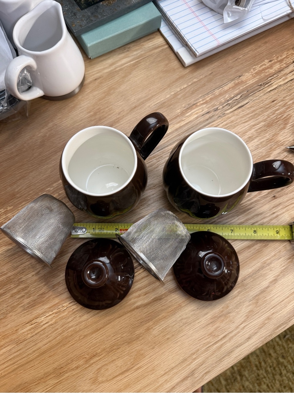 Teavana Tea Cups with lid and filters Honey Pot - Brown - Picture 4 of 5